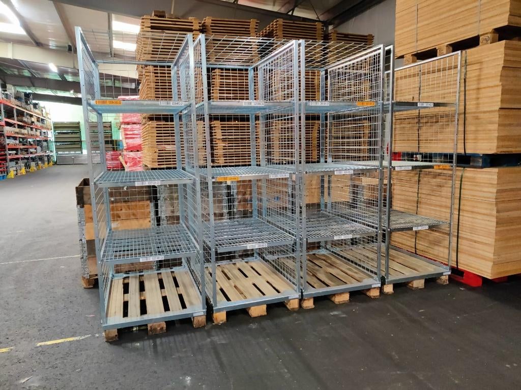 Caisse à palettes Wanzl 2200x1200x800mm - 4 pièces - EPAL, Enlèvement