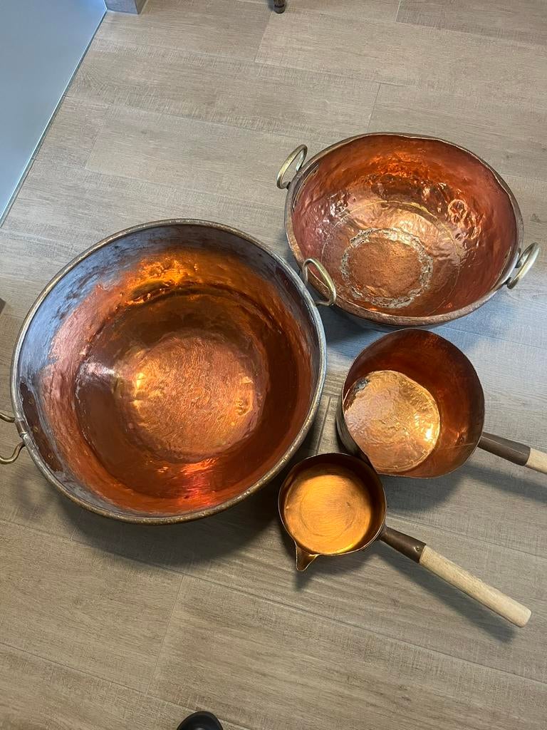 Koperen kookketels, Huis en Inrichting, Keuken | Potten en Pannen, Ophalen of Verzenden, Gebruikt, Overige typen