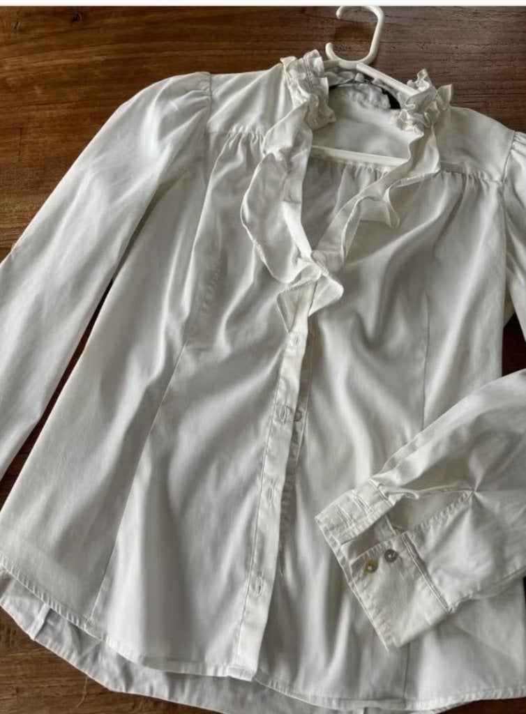 Blouse Zara taille S, Enlèvement ou Envoi, Porté, Blanc, Zara