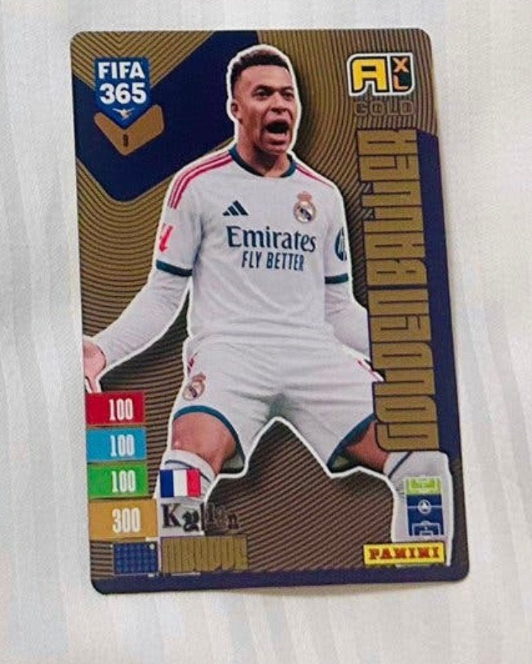 Panini FIFA 365 Adrenalyn XL 2027 Golden Baller 9 Mbappé, Enlèvement ou Envoi, Neuf, Image