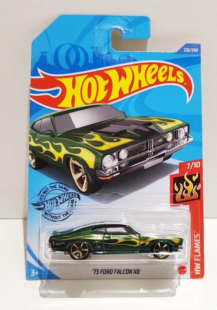 Hot Wheels '73 Ford Falcon XB Groen Metallic Flames (2018), Enlèvement ou Envoi