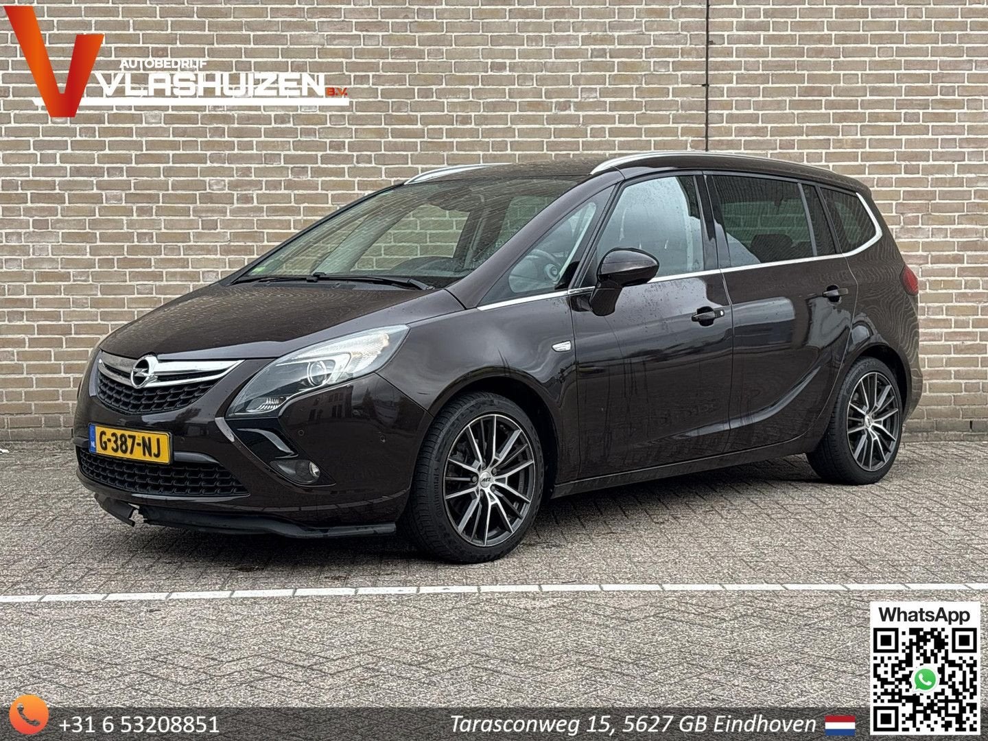 Opel Zafira Tourer 1.6 CDTI Cosmo 7p. | Cruise | Climate | N, Auto's, Monovolume, Zwart, Bruin, 109 g/km