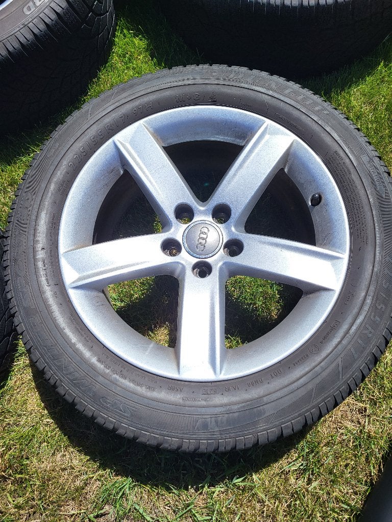 Winterbanden met velgen audi, Auto-onderdelen, Banden en Velgen, Ophalen, Gebruikt, Velg(en), 17 inch