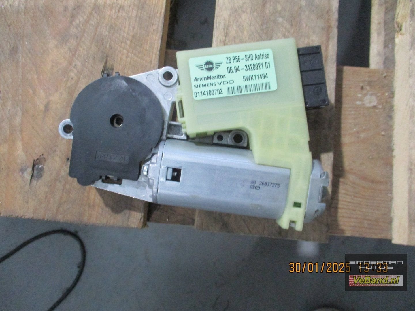 Mini schuifdak motor, -, Origine de la pièce connue, -, -