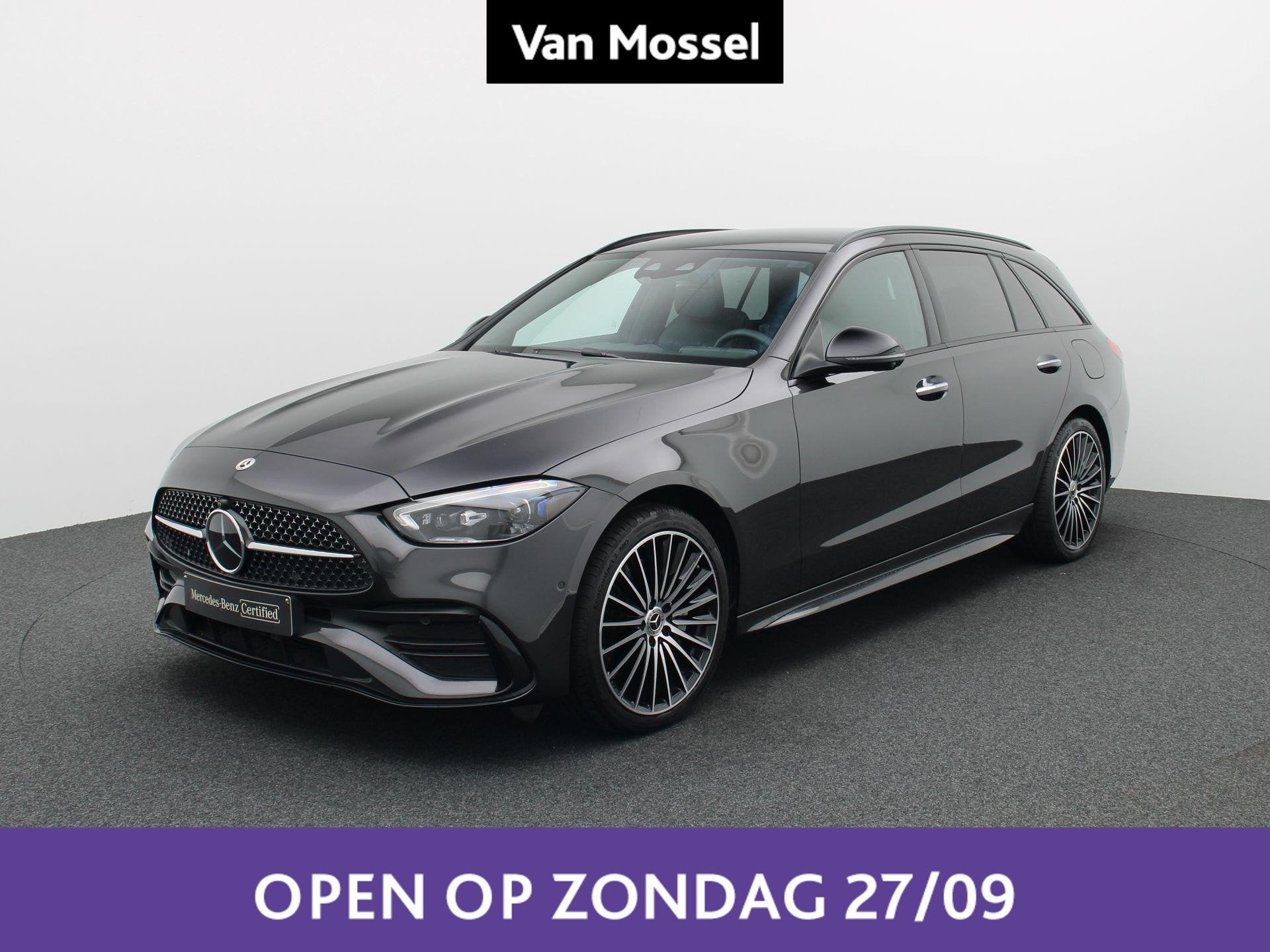 Mercedes-Benz C-Klasse 300 e Break Star Edition + LEDER + PA, Argent ou Gris, Euro 6, Entreprise, Noir