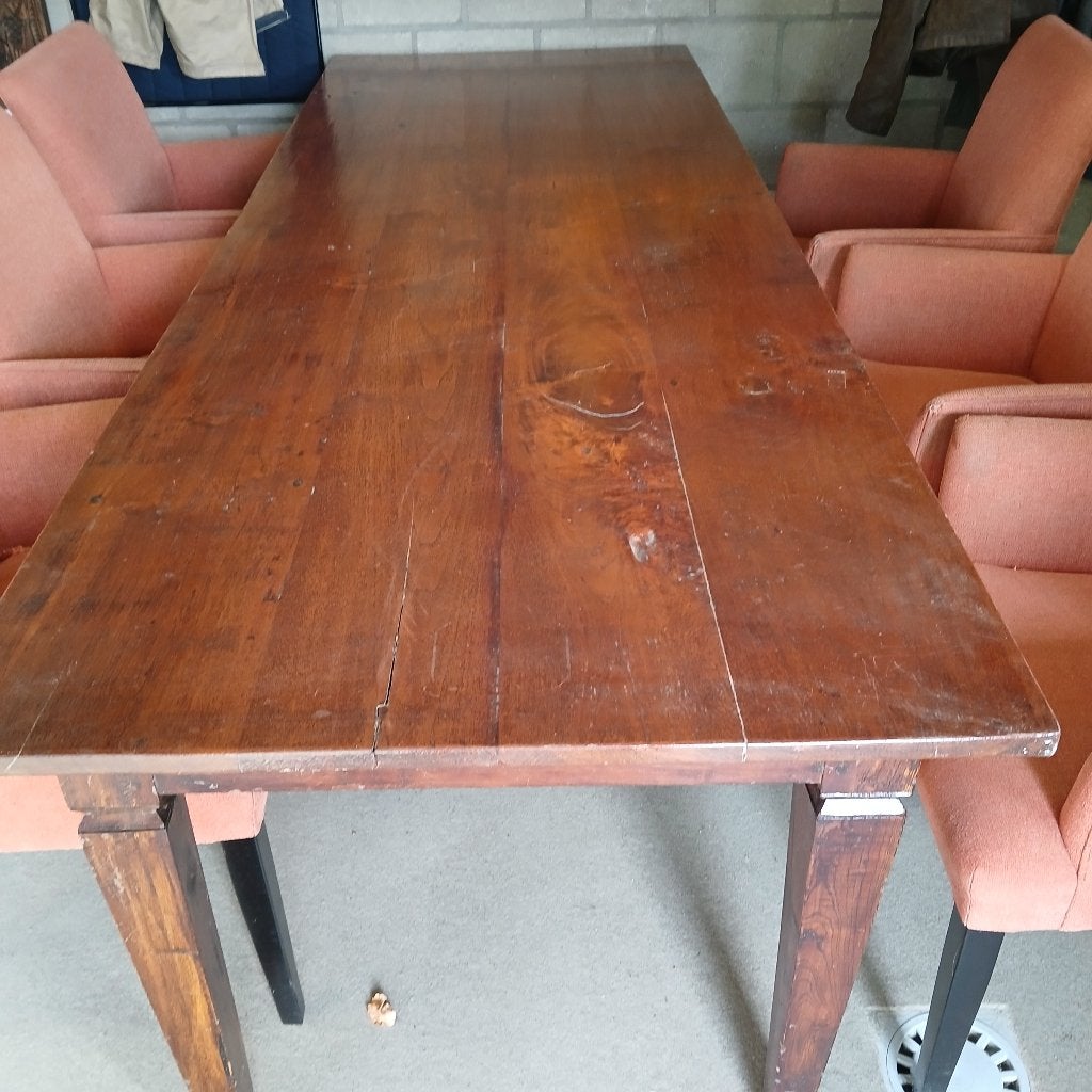 Table à manger en bois rustique et classique à vendre., Oude kasteelstijl, Enlèvement, Utilisé, 50 à 100 cm