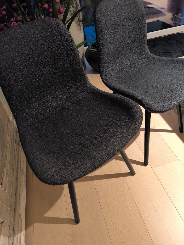 chaises, Maison & Meubles, Gris, Bois, Comme neuf, Deux