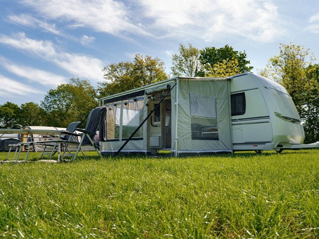 Luifeltent voor Thule Luifel 450- 250 Obelink Queen, Caravans en Kamperen, Ophalen, Zo goed als nieuw, Polyester, Thule