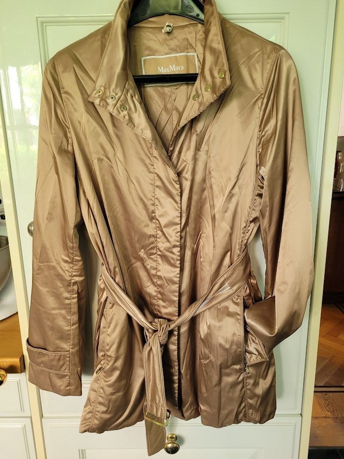 vest/parka Max Mara, Kleding | Dames, Ophalen of Verzenden, Zo goed als nieuw, Jasje, Goud