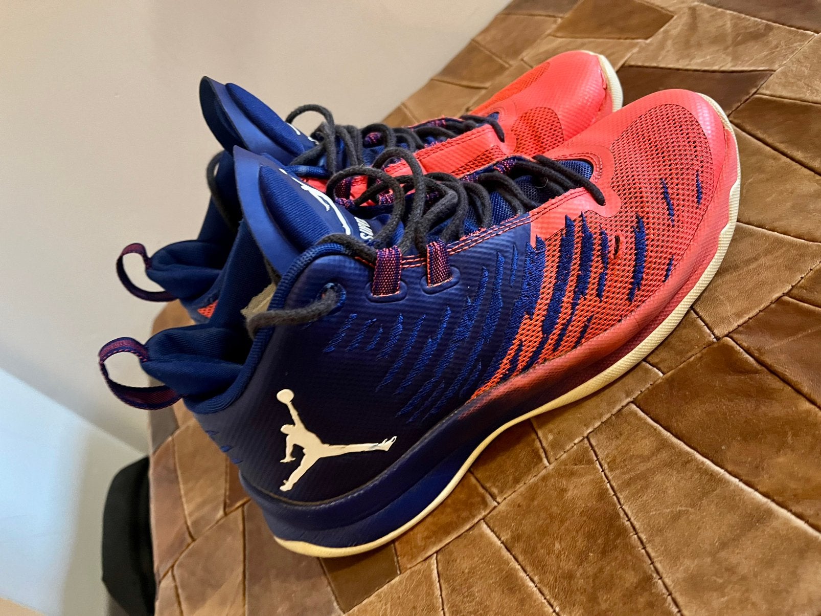 Nike Air Jordan Super Fly - Maat 38,5, Enlèvement ou Envoi, Chaussures de sports, Comme neuf, Bleu