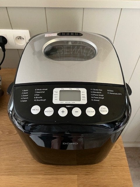 DOMO B3978 Broodbakmachine - Zuurdesem - Glutenvrij, Ophalen, Zo goed als nieuw, Met timer, Kijkvenster