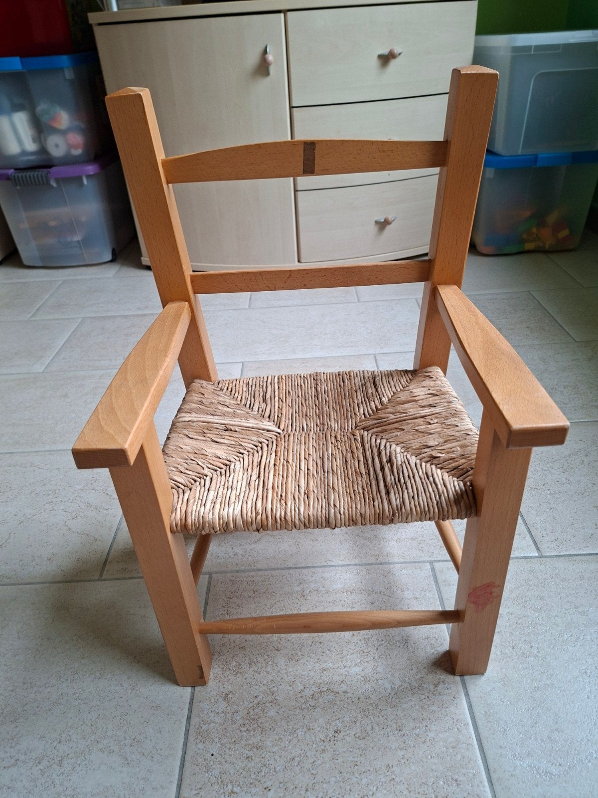 chaise bébé en bois et osier, Enlèvement, Utilisé, Autres types, Coulissant