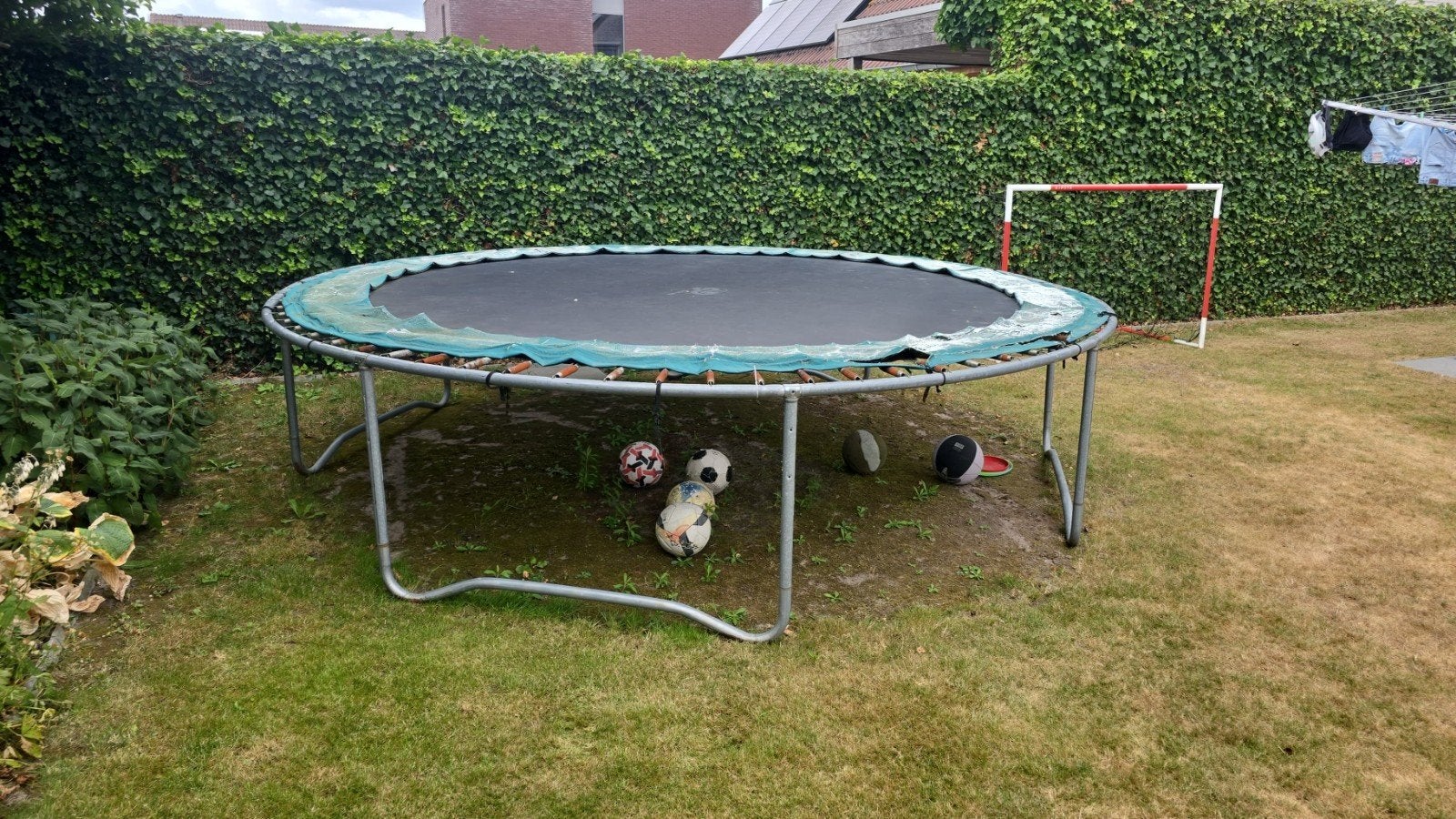 trampoline diameter 366 cm met hoogtenet, Enlèvement, Utilisé
