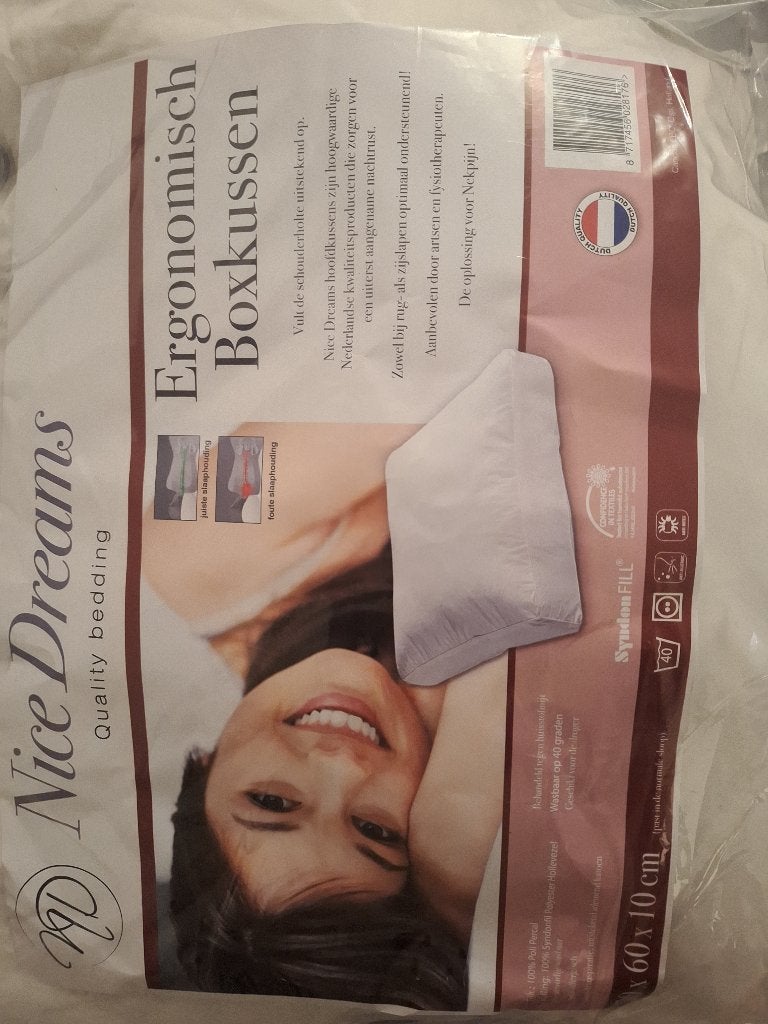 Nice Dreams Ergonomische boxkussen, Ophalen, Wit, Nieuw, Overige merken