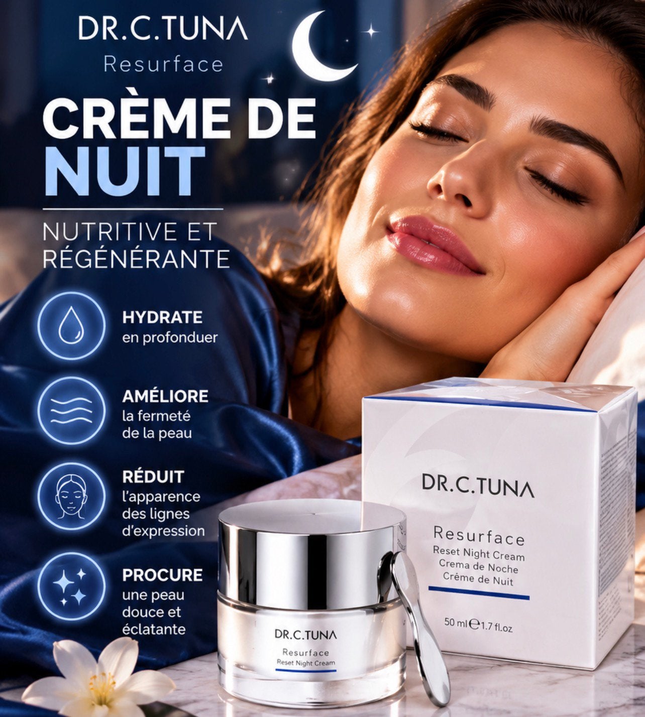 Resurface creme de nuit FARMASI, Bijoux, Sacs & Beauté, Enlèvement ou Envoi, Neuf