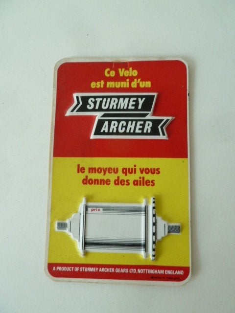 plaque STURMEY ARCHER vélo ancien no plaque émaillée, Collections, Enlèvement ou Envoi, Comme neuf