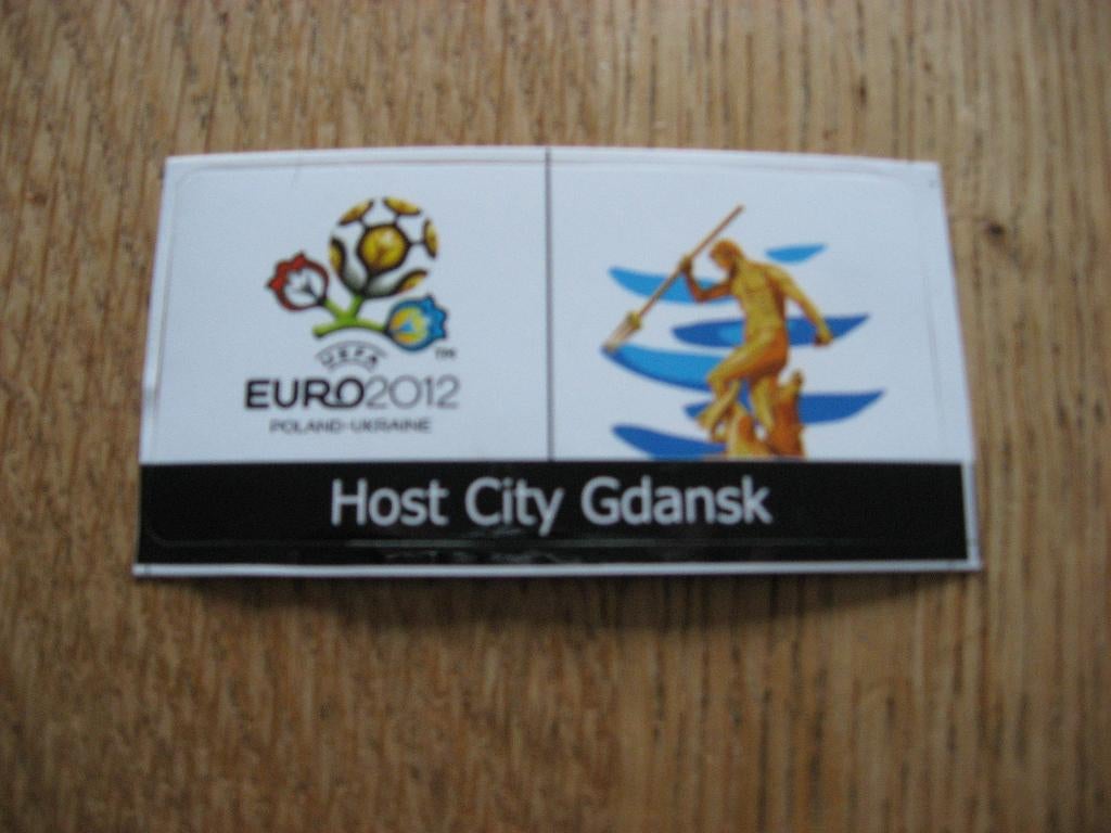 Sticker Uefa Euro 2012 Poland-Ukraine Host City Gdansk, Ophalen of Verzenden, Nieuw, Poster, Plaatje of Sticker
