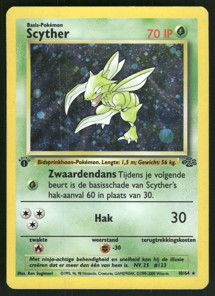Scyther 10/64 - Jungle (1st edition) (NL) (Mint), Verzenden, Gebruikt