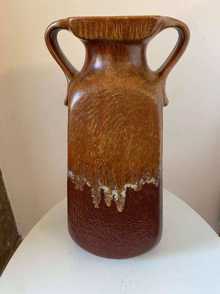 Vintage jasba-vaas met dikke lava uit West-Duitsland, Antiek en Kunst, Ophalen of Verzenden
