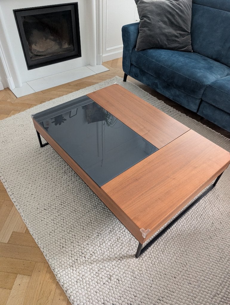 Design de table basse, Maison & Meubles, Tables | Tables de salon, Utilisé, 100 à 150 cm, 100 à 150 cm, Rectangulaire, Autres essences de bois