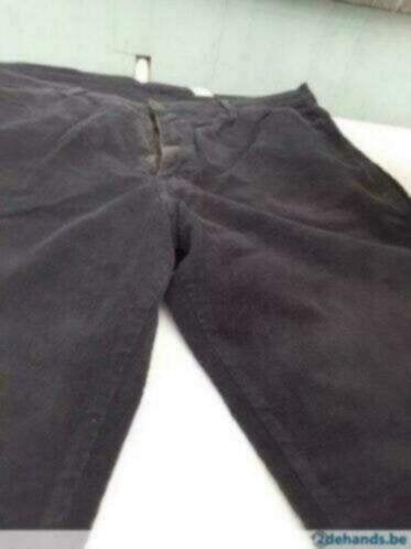 fluwelen grijs:blauwe broek / pantalon heren, taille 44, Kleding | Heren, Ophalen of Verzenden, Grijs