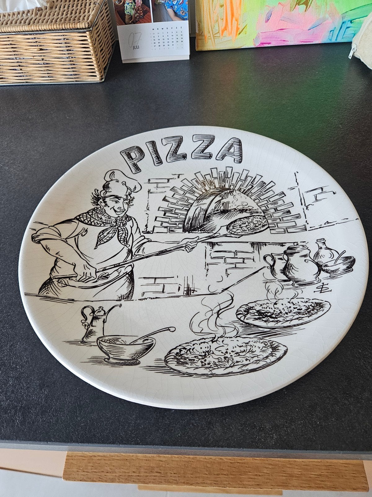 pizza bord, Ophalen