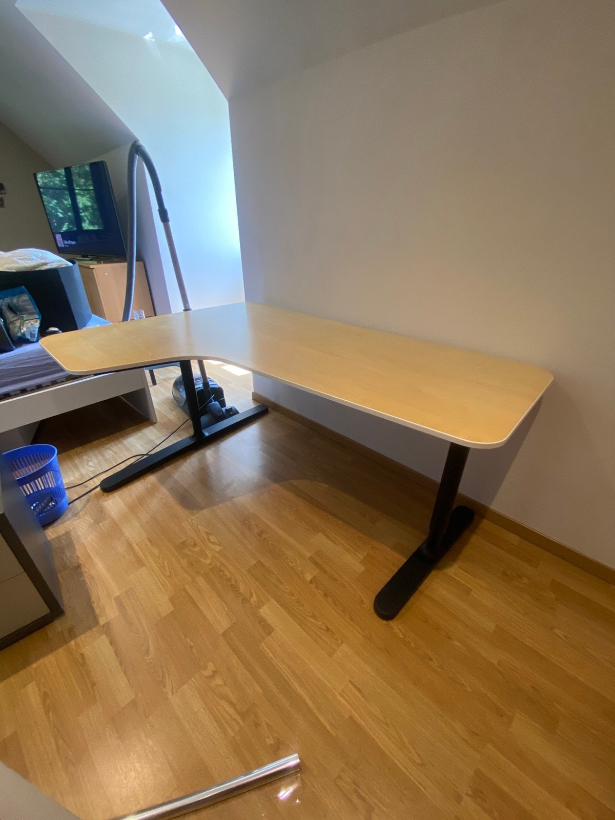 Bureau d'angle IKEA/Bureau en L, Maison & Meubles, Comme neuf, IKEA, Bois, Enlèvement