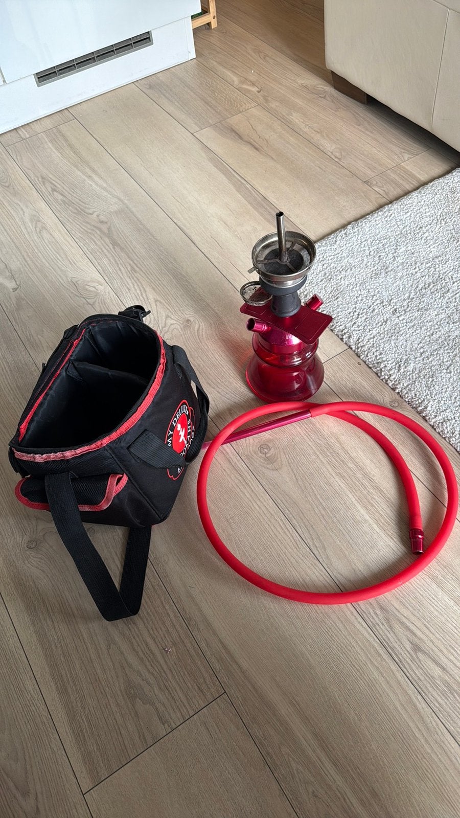 Luxe amir shisha met tas en behoren, Verzamelen, Rookartikelen, Aanstekers en Luciferdoosjes, Ophalen of Verzenden, Zo goed als nieuw