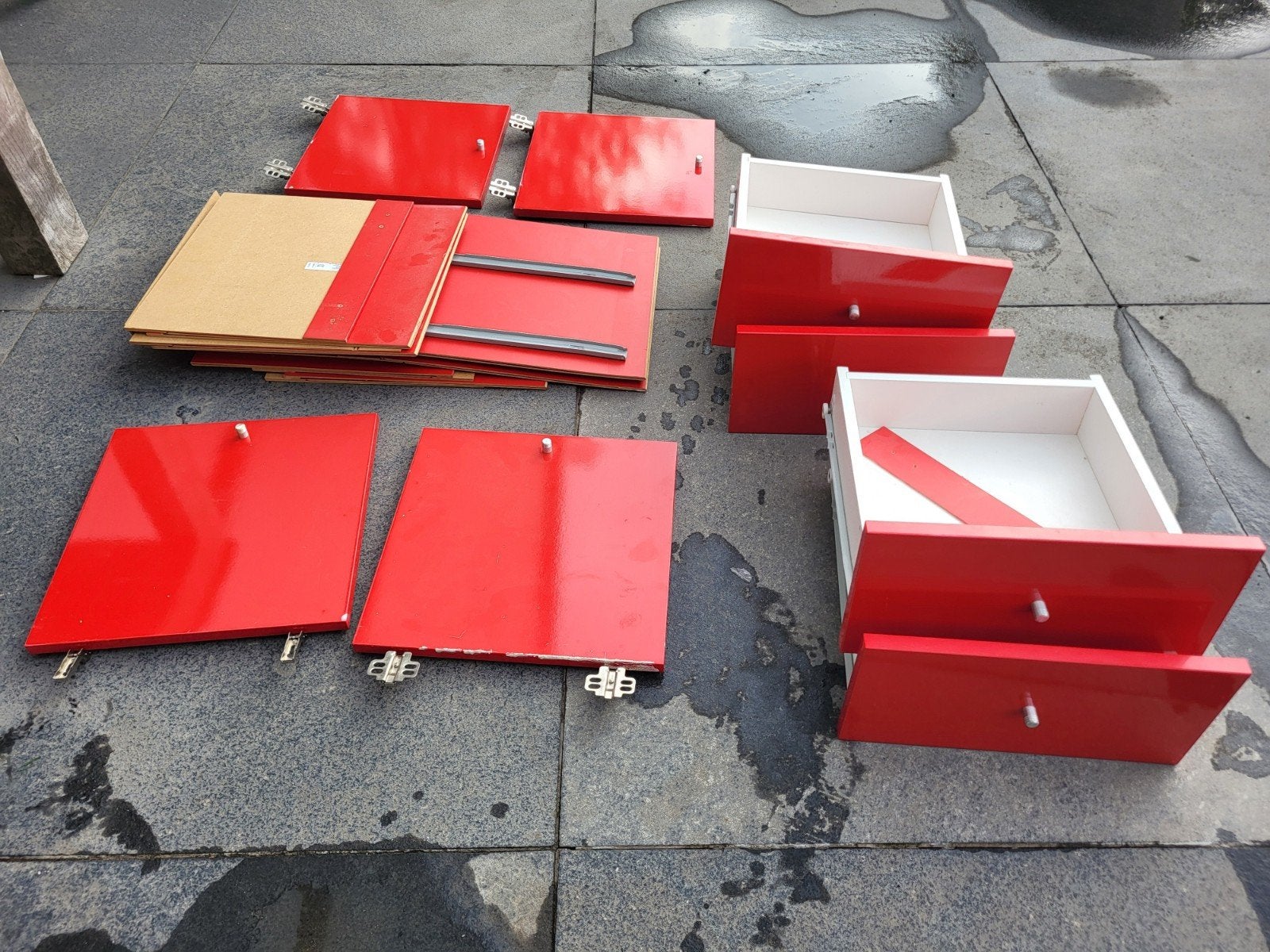 ikea kallax 4 schuiven en 4 deurtjes, Enlèvement