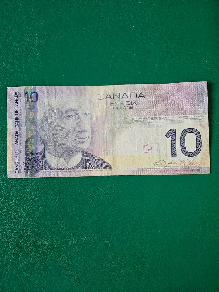 10 dollars Canada année 2005, Timbres & Monnaies, Billets de banque | Amérique, Enlèvement ou Envoi, Amérique du Nord, Billets en vrac