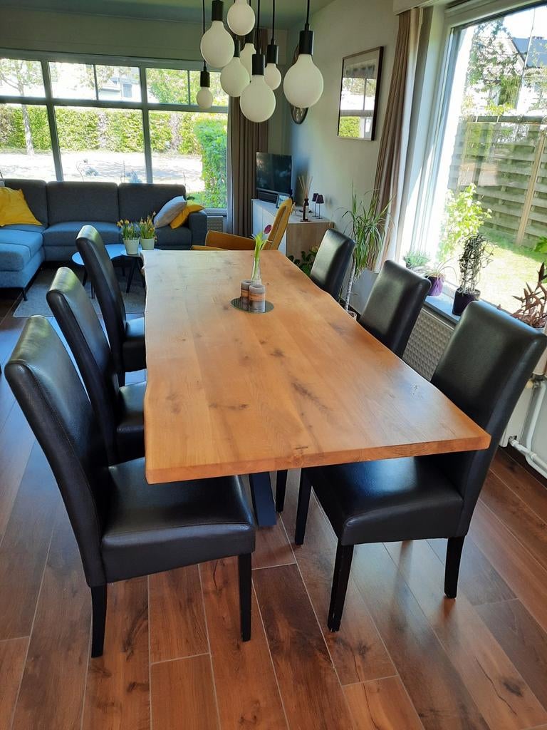 Stoelen eetkamer bruin kunstleer, Huis en Inrichting, Ophalen, Bruin