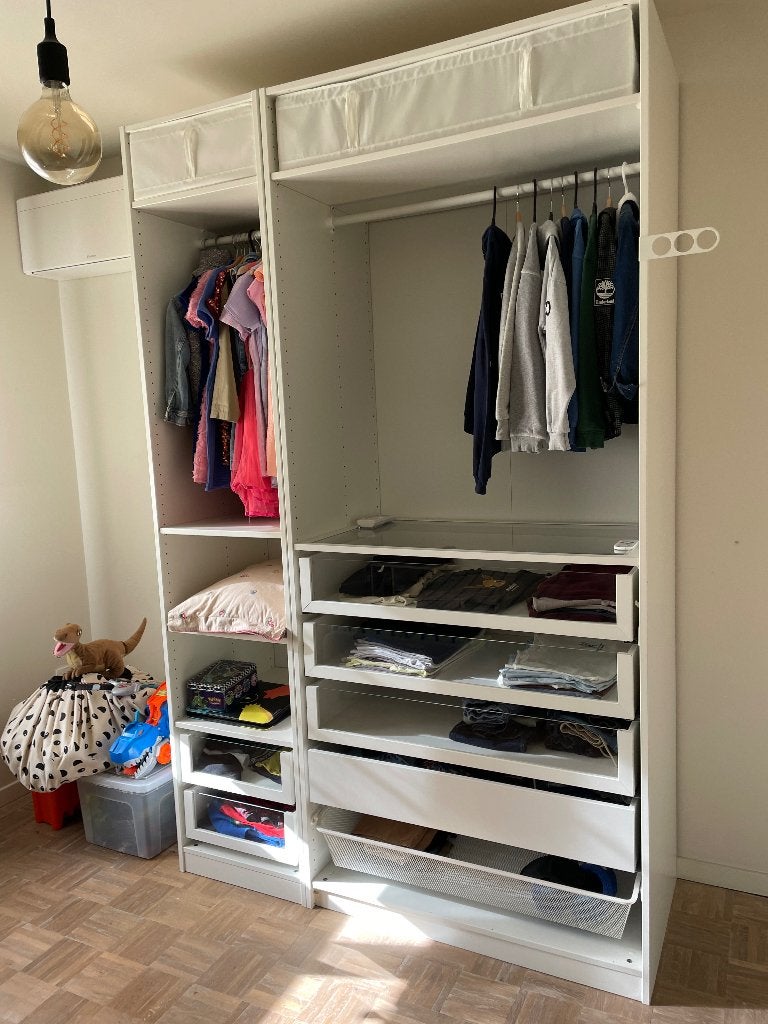 Ikea Pax dressingkasten, Huis en Inrichting, Ophalen, Met lade(s), Gebruikt, Glas
