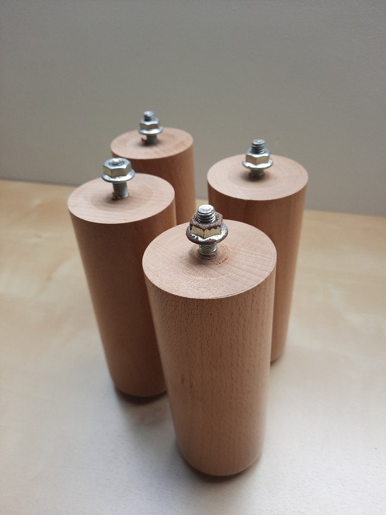 Houten pootjes voor kast of salontafel - massief beuk., Doe-het-zelf en Bouw, Hout en Planken, Ophalen, Overige typen, Nieuw, 50 mm of meer