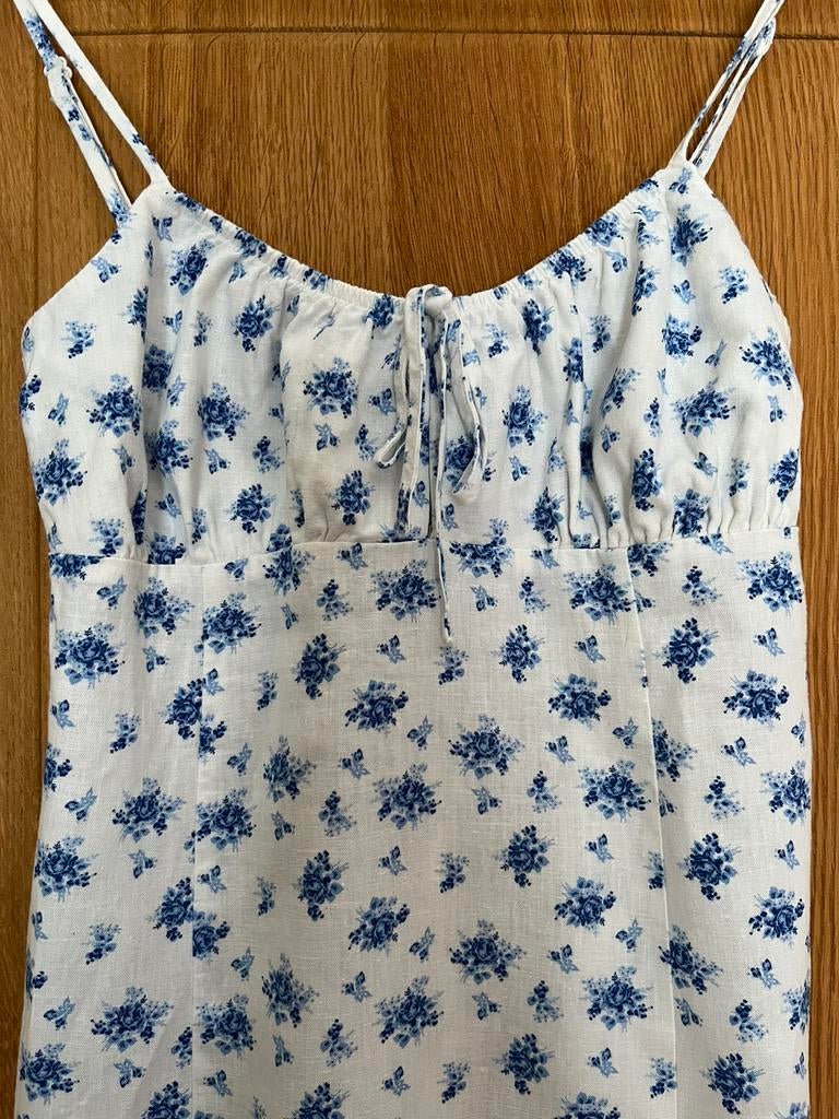 Katoenen kort jurkje nog Nieuw  maat 34, Kleding | Dames, Ophalen of Verzenden, Zo goed als nieuw, Maat 34 (XS) of kleiner, Blauw