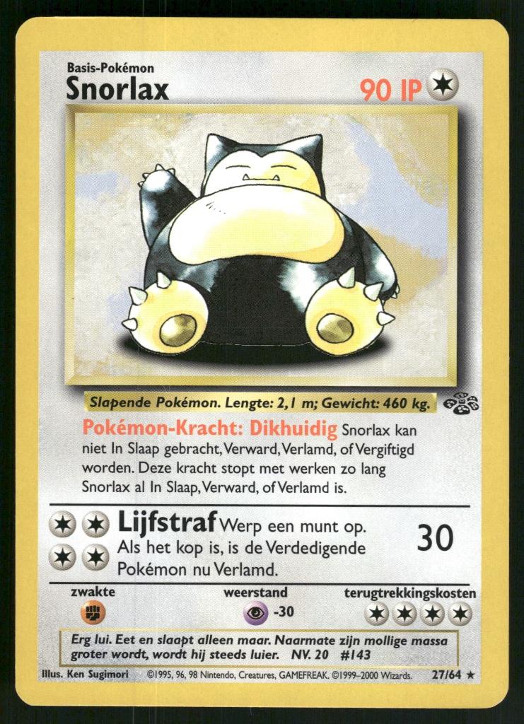 Snorlax 27/64 - Jungle (NL) (NM), Verzenden, Gebruikt