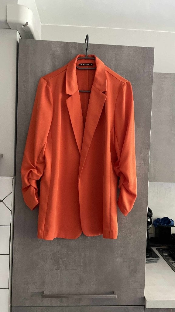 BLAZER Nieuwe jas RUT&CIRCLE elegant oranje S, Kostuum of Pak, Oranje, Ophalen of Verzenden, Maat 36 (S)