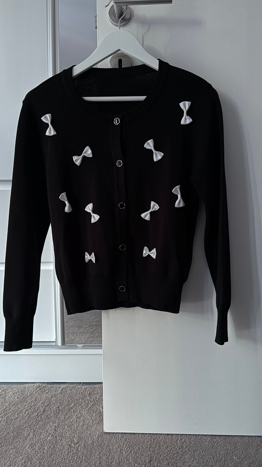 Gebreid vest, zwarte kleur, maat L ,, Ophalen, Zo goed als nieuw, Maat 42/44 (L), Zwart
