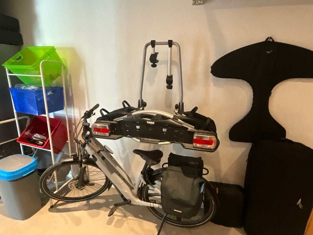 Fietsrek:  Thule Euroway G2 921, Enlèvement, 2 vélos, Utilisé, Support d'attelage