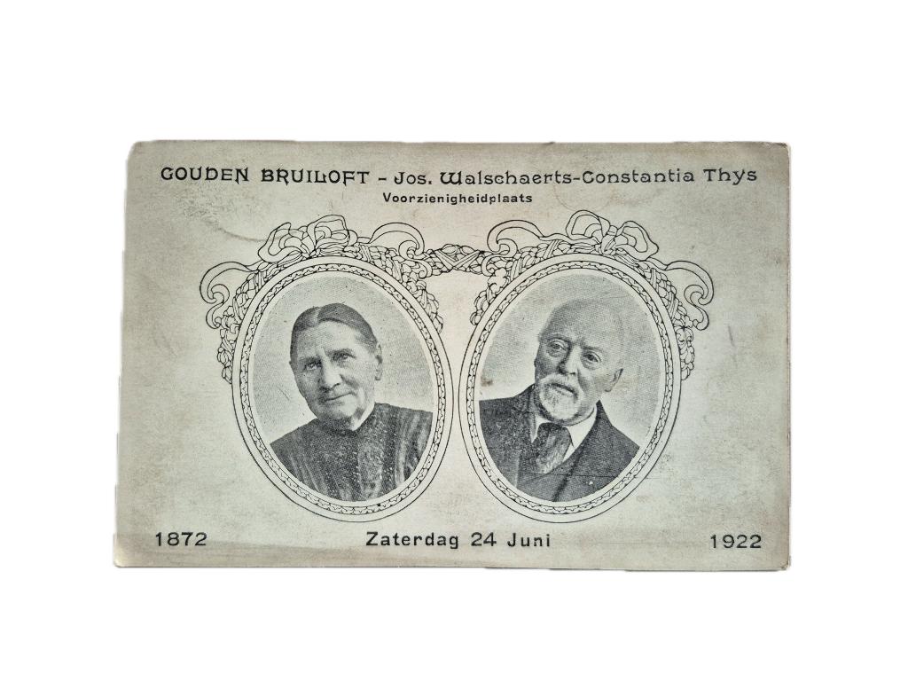 postkaart Gouden Bruiloft, Ophalen of Verzenden, 1920 tot 1940, Ongelopen, Feest(dag)