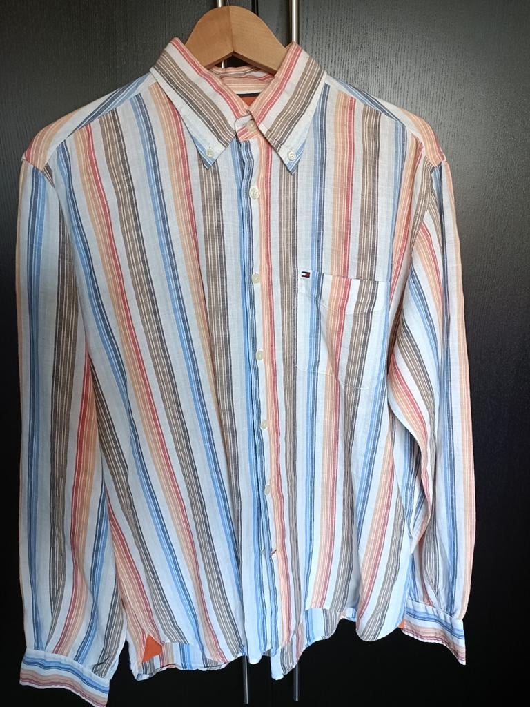 Chemise en lin Tommy Hilfiger taille L, XL, Vêtements | Hommes, Tour de cou 41/42 (L), Enlèvement ou Envoi, Autres couleurs, Comme neuf