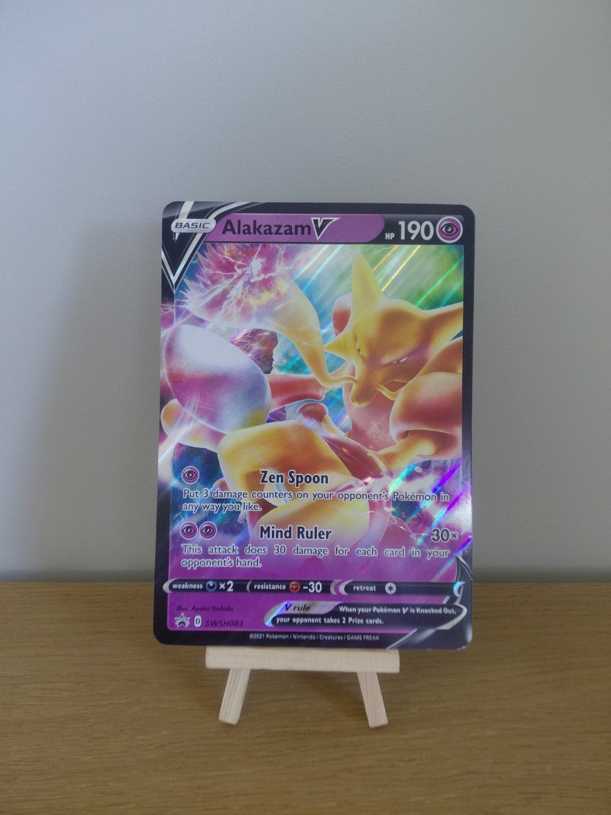 pokémon kaart: jumbo alakazam, Ophalen of Verzenden, Gebruikt, Losse kaart