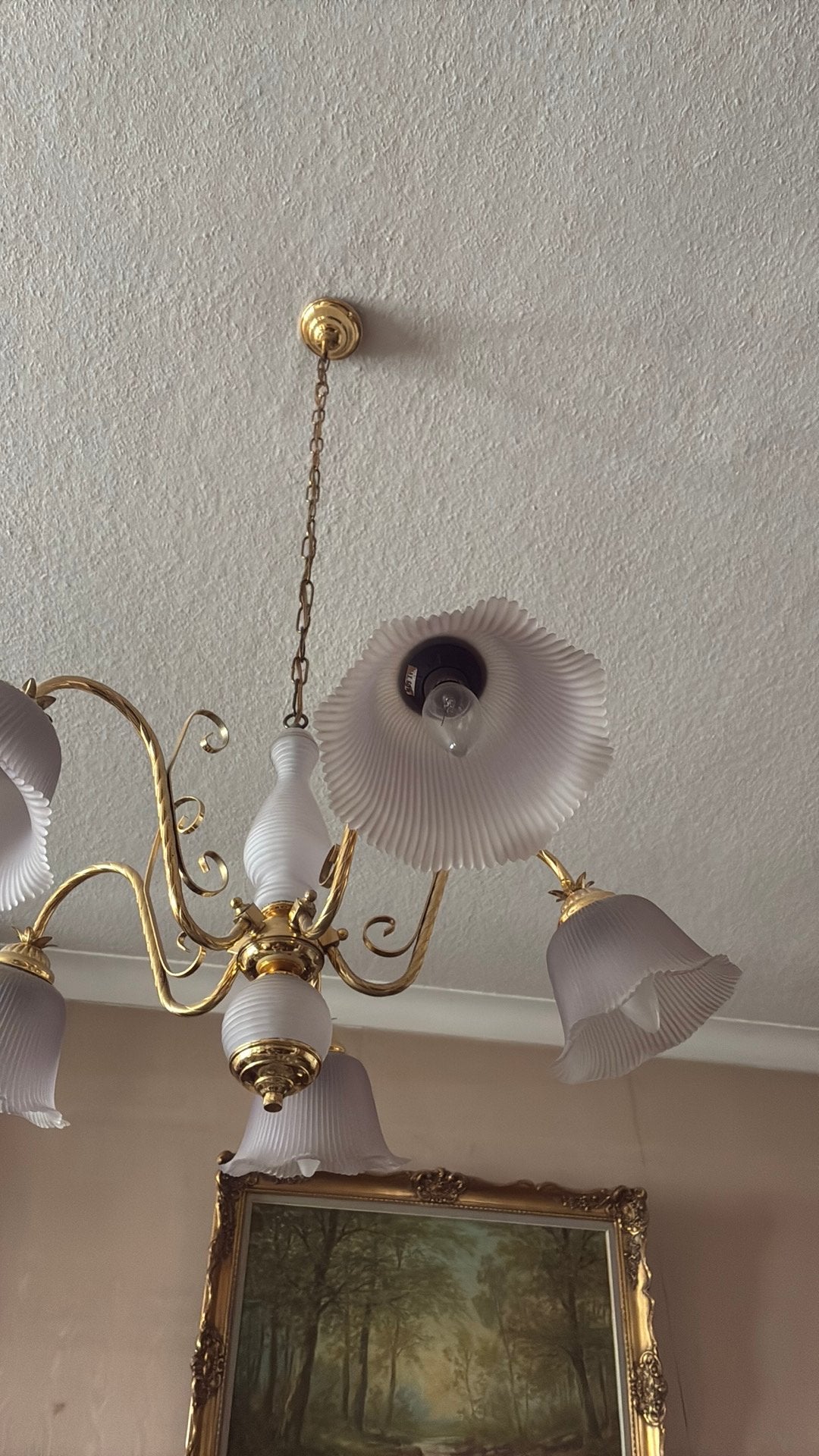 Lustre à 5 lumières, Enlèvement