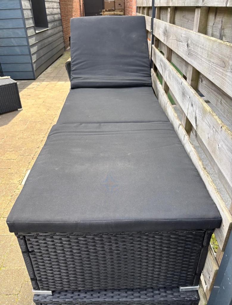Ligbed tuin, Jardin & Terrasse, Chaises longues, Enlèvement, Comme neuf, Rotin