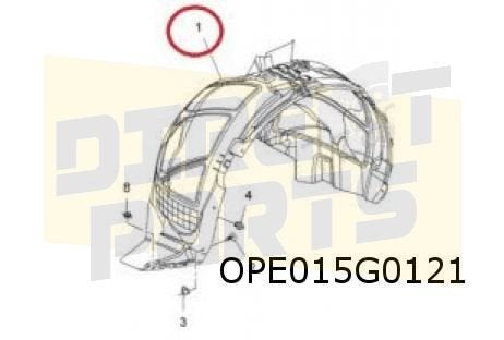 Opel  Zafira C Tourer (12/11 - 9/16) Modderkuip links Origin, -, Verzenden, -, Opel
