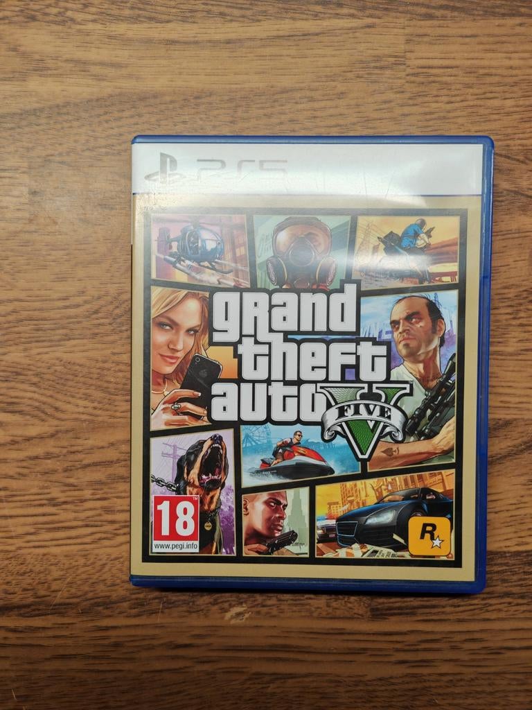 GTA 5 ps5, Games en Spelcomputers, Online, Vanaf 18 jaar, 1 speler, Zo goed als nieuw