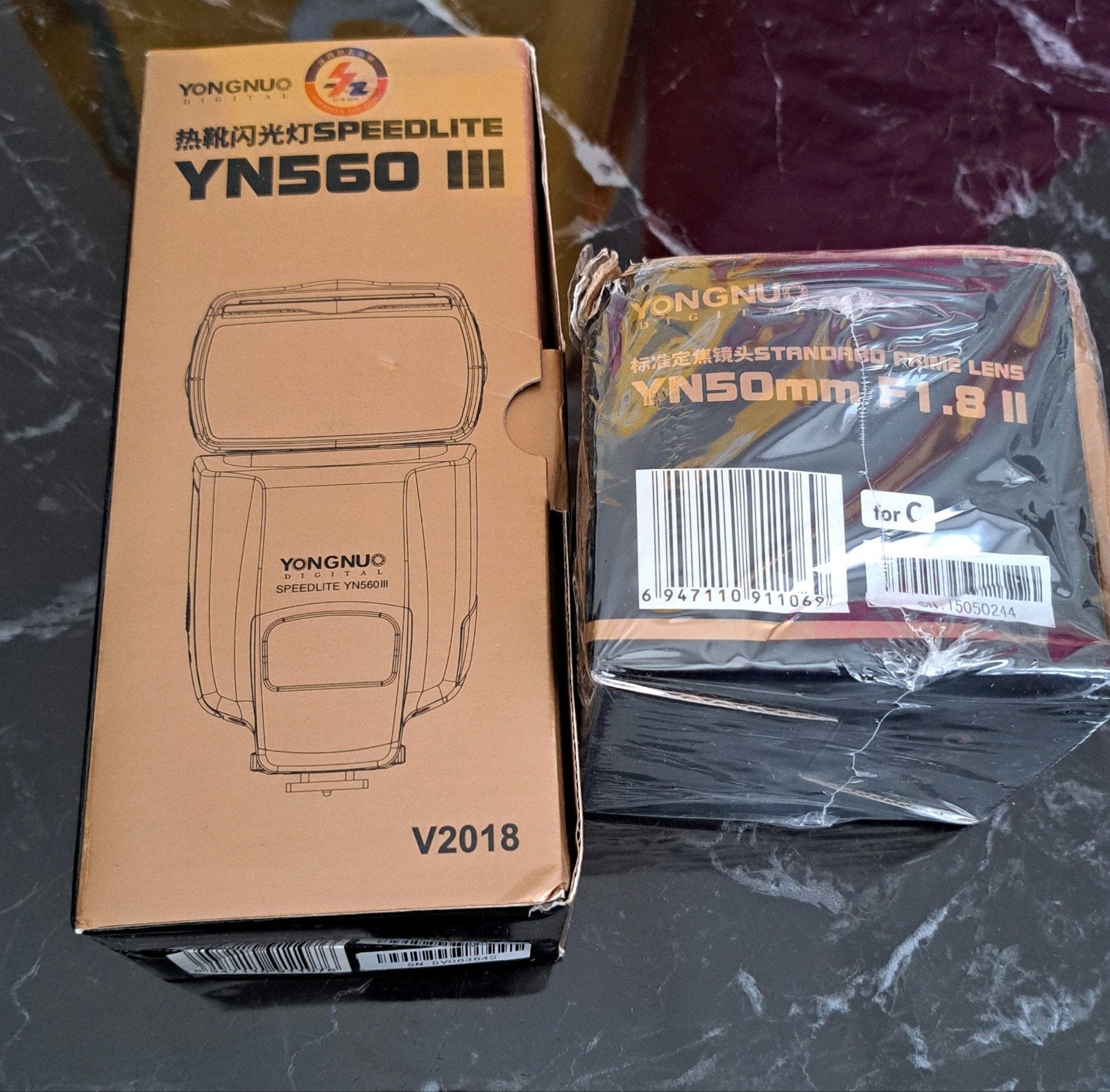 yongnuo objectif et flash neuf encore emballer new nieuw, TV, Hi-fi & Vidéo, Enlèvement ou Envoi, Neuf, Canon, Canon
