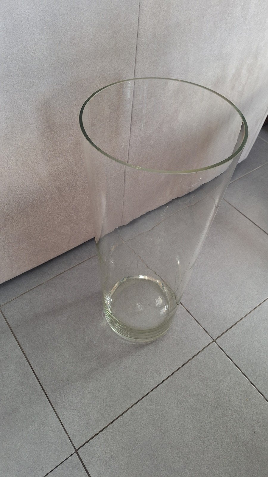 Grand vase transparent, Maison & Meubles, Enlèvement, Transparent, Verre