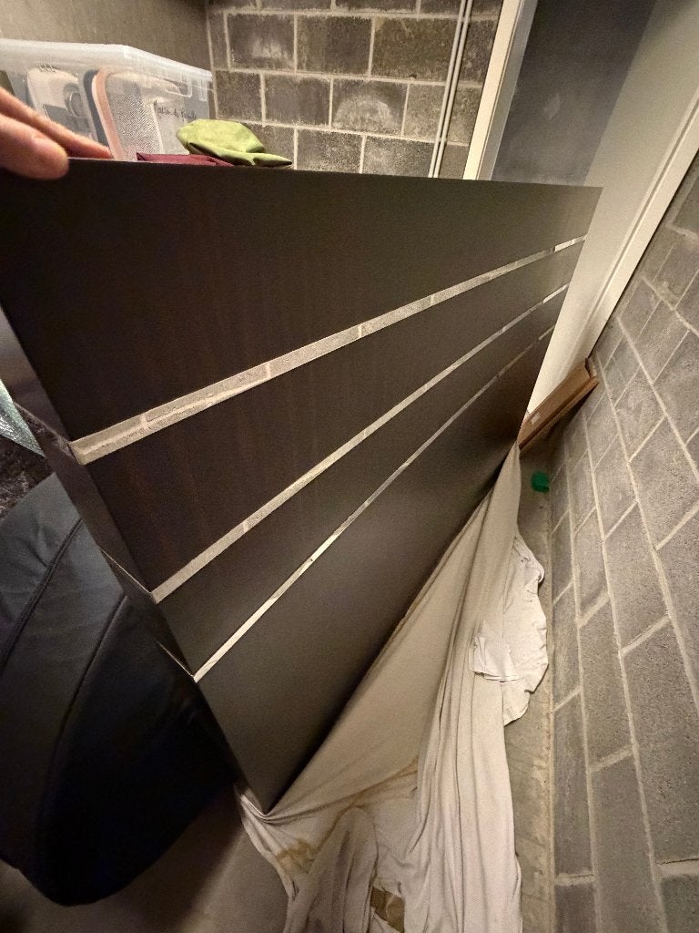 tête de lit ébène Macassar, Maison & Meubles, Comme neuf, Enlèvement, 200 cm, Bois