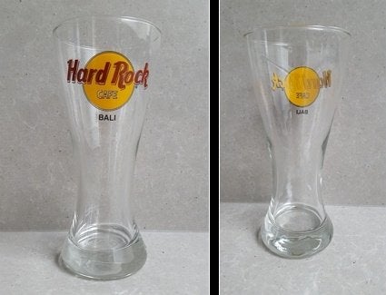 Glas: Hard Rock café BALI, Verzamelen, Ophalen of Verzenden, Zo goed als nieuw, Bierglas