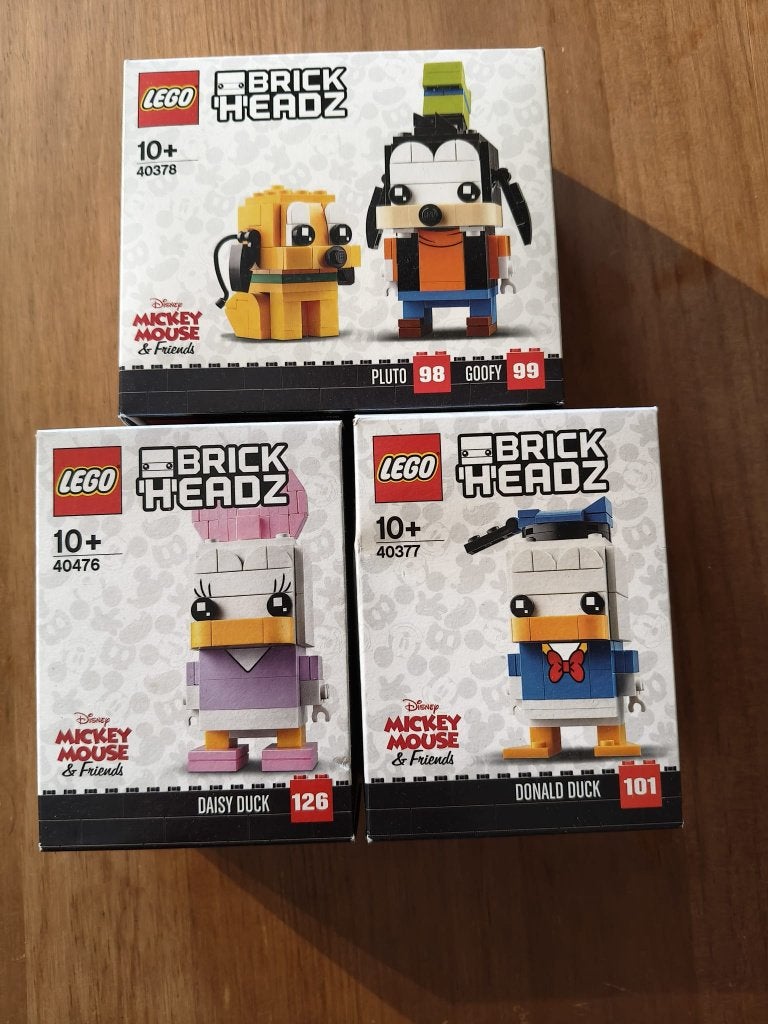 Lego 40377 40476 40378 Donald, Daisy, Pluto, Goofy (NIEUW), BrickHeadz, Lego, Nieuw, Ophalen of Verzenden